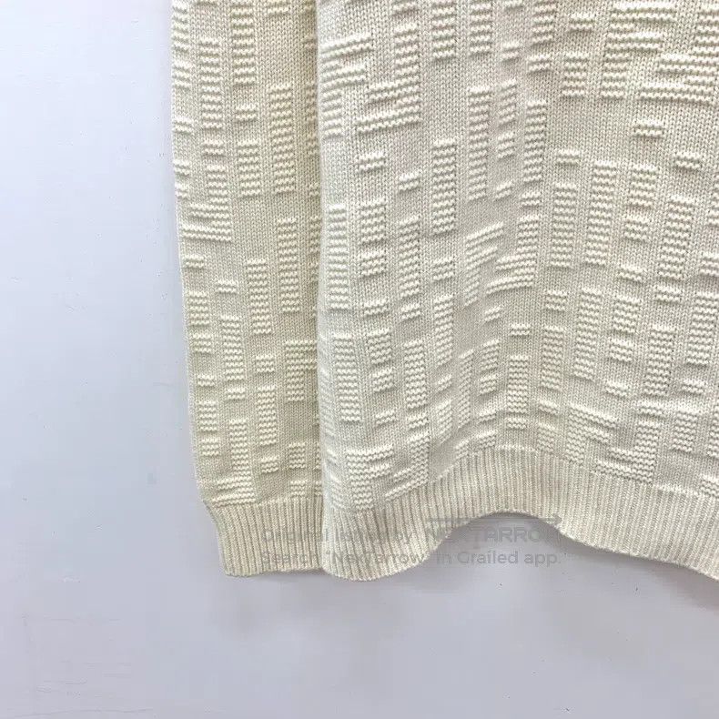 Fendi Fendi Beige Jacquard Cashmere Round Neck Long Sleeve Knit Size US M / EU 48-50 / 2 - 4 Thumbnail