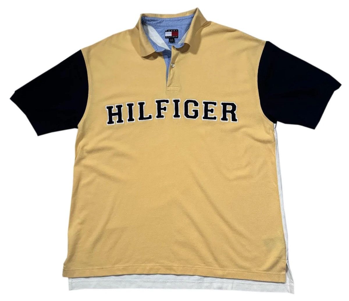 Tommy Hilfiger Vintage Tommy Hilfiger Spell Out Rugby (Size XL) Size US XL / EU 56 / 4 - 1 Thumbnail