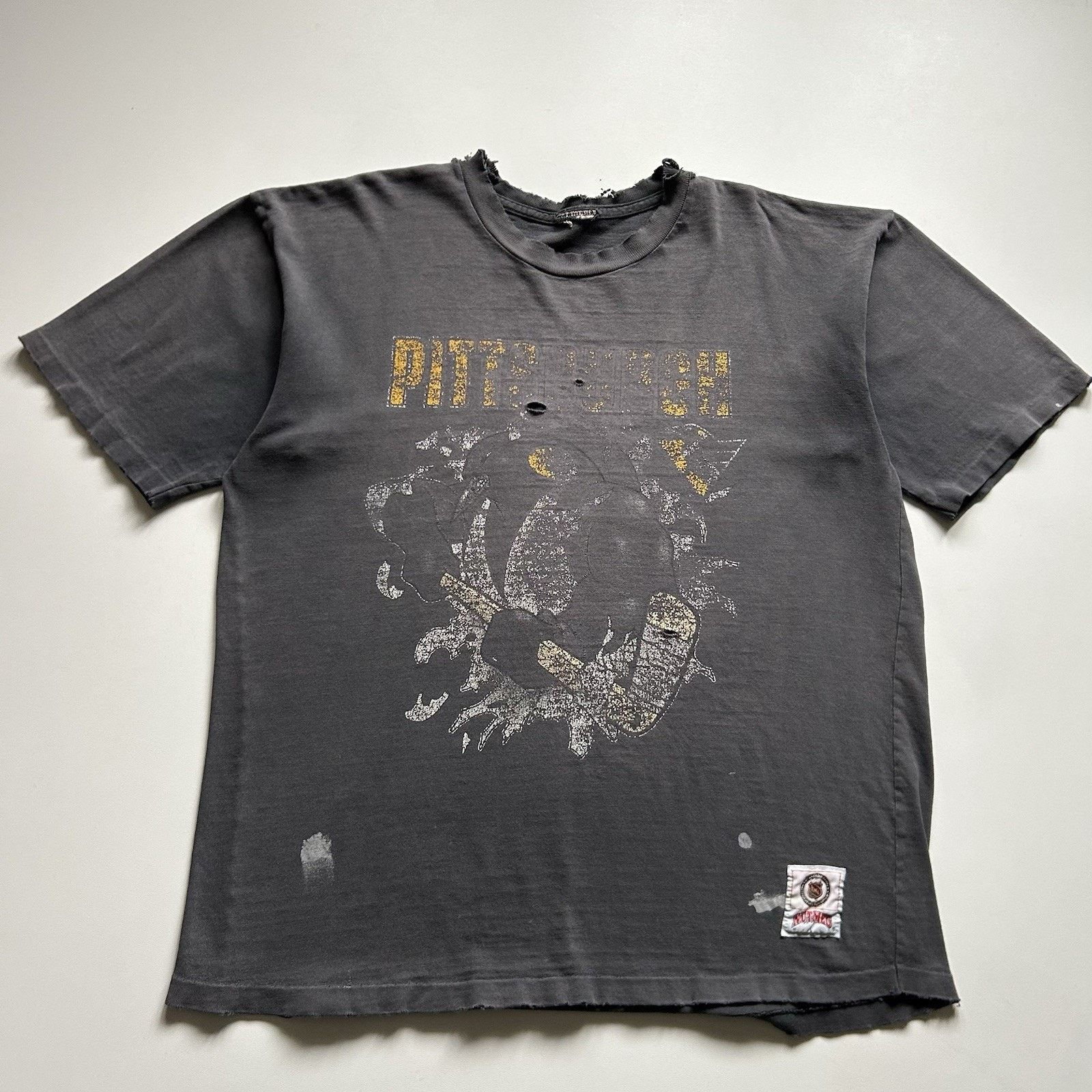 Vintage Pittsburgh Penguins Shirt XL 90s NHL Sun Faded Black