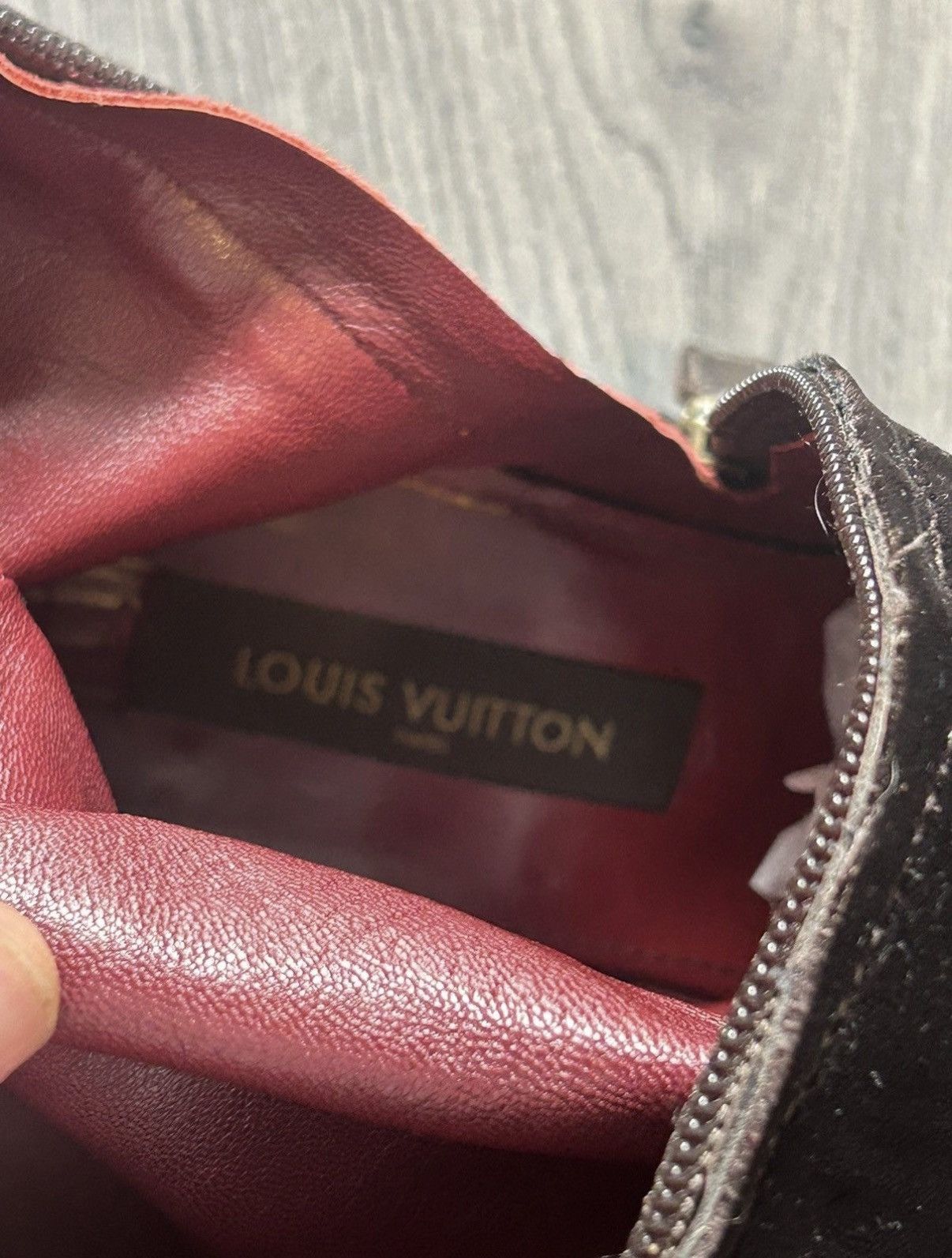 Louis Vuitton Louis Vuitton Velvet Riding Boots (extremely rare) Size US 11 / EU 44 - 13 Thumbnail