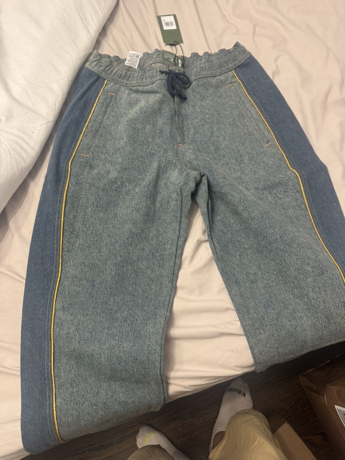 DENIM TEARS × Levi's Denim Tears x Levis Denim Track Pants 'Light Wash' Size US 30 / EU 46 - 2 Thumbnail
