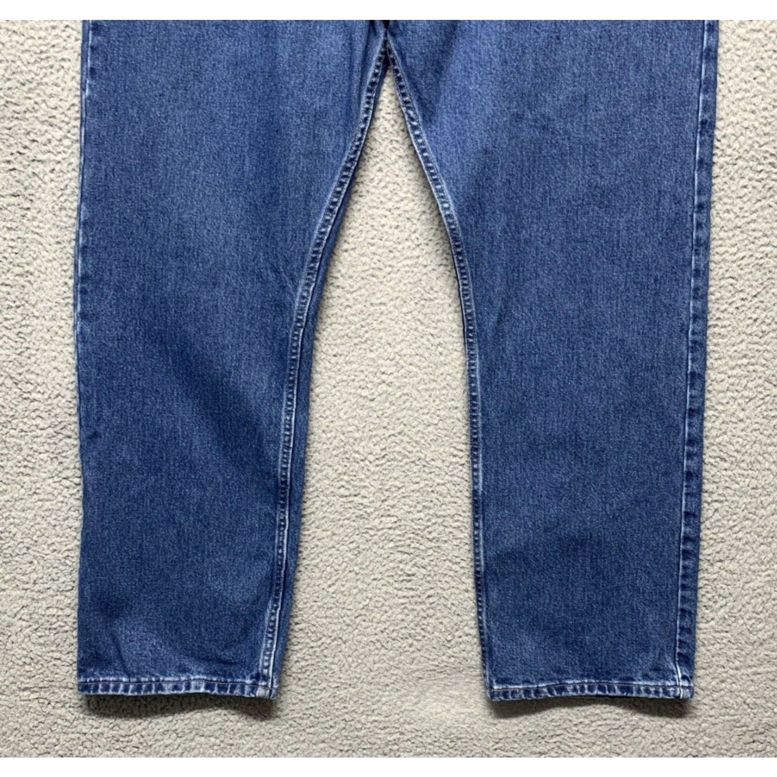 Vintage All American Jeans Men's 46x30 USA MADE Heavy Denim Dark Wash Work Pants Size US 44 / EU 60 - 3 Thumbnail