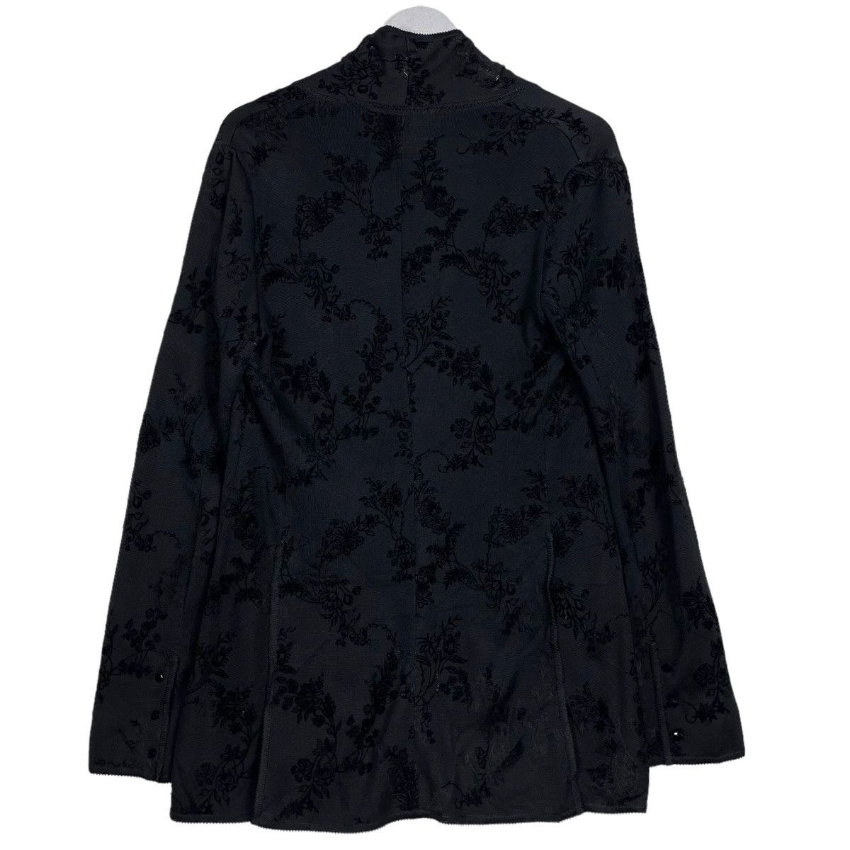 John Galliano 💥JOHN GALLIANO BLACK FLORAL LINEN CARDIGAN Size US L / EU 52-54 / 3 - 8 Thumbnail