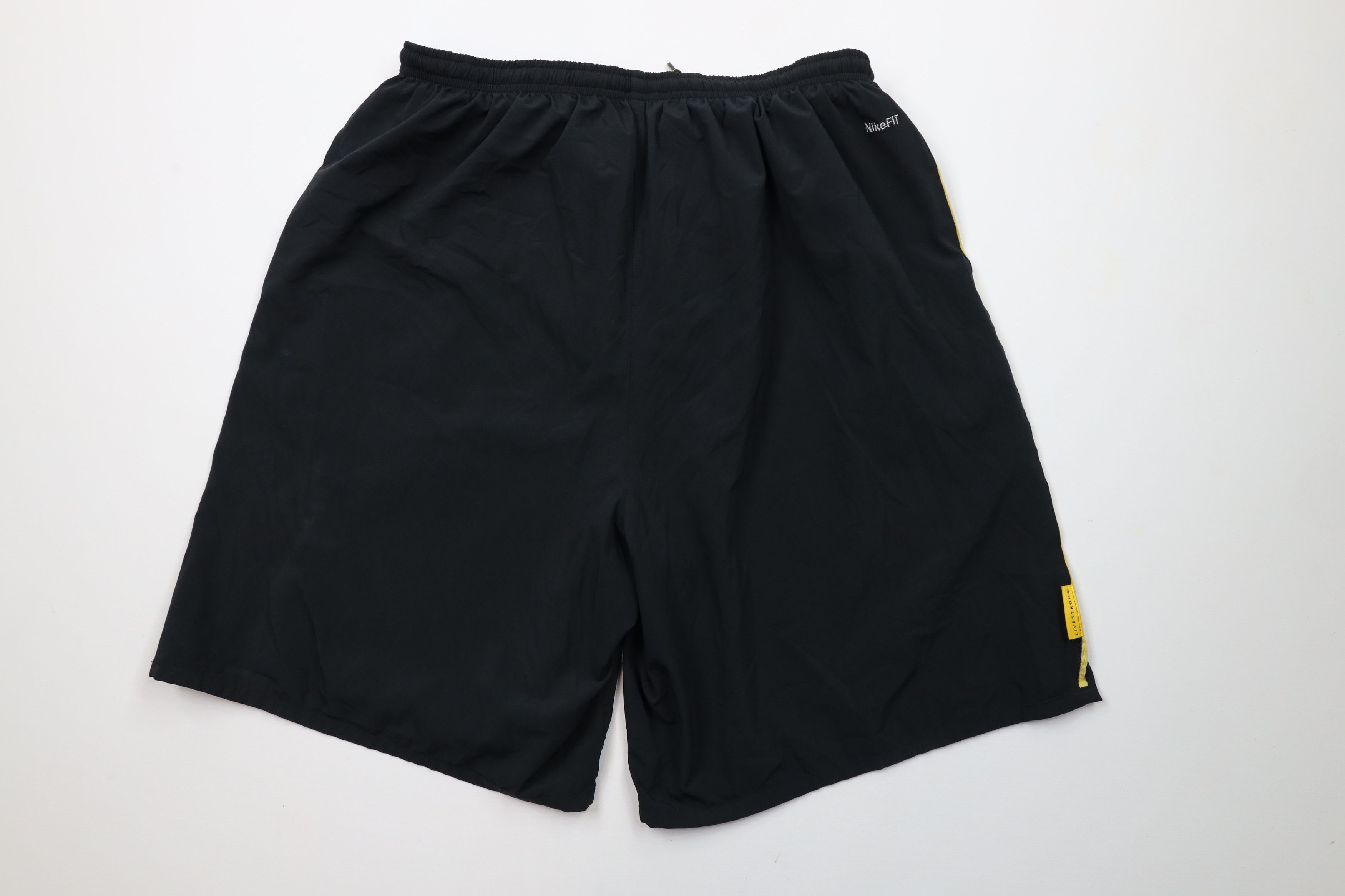 Nike × Vintage Vintage Nike Livestrong Mini Swoosh Striped Lined Shorts Size US 36 / EU 52 - 10 Thumbnail