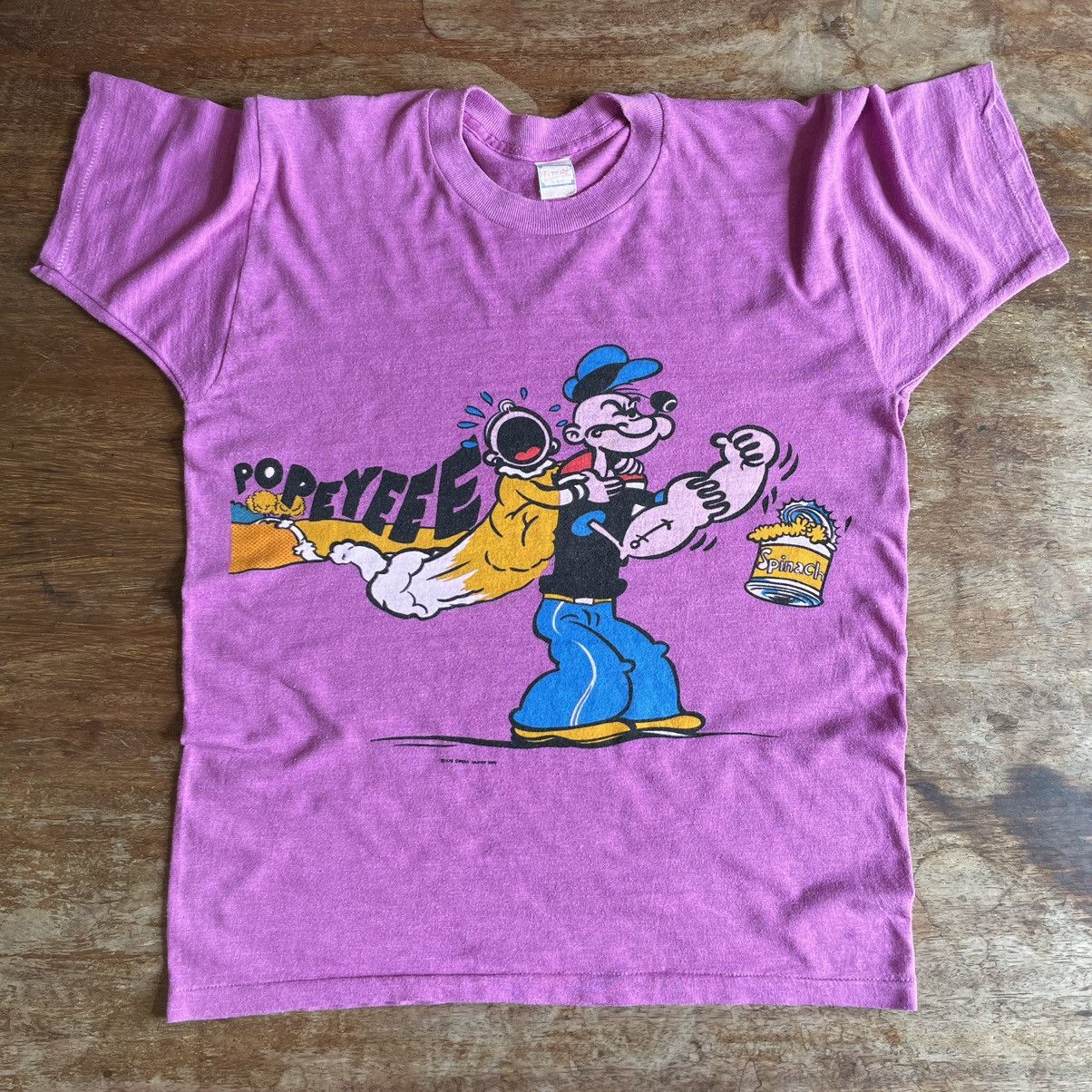 Cartoon Network × Vintage ☆ Vintage 70s Popeye The Sailor Tee 🥦 Size US M / EU 48-50 / 2 - 1 Thumbnail