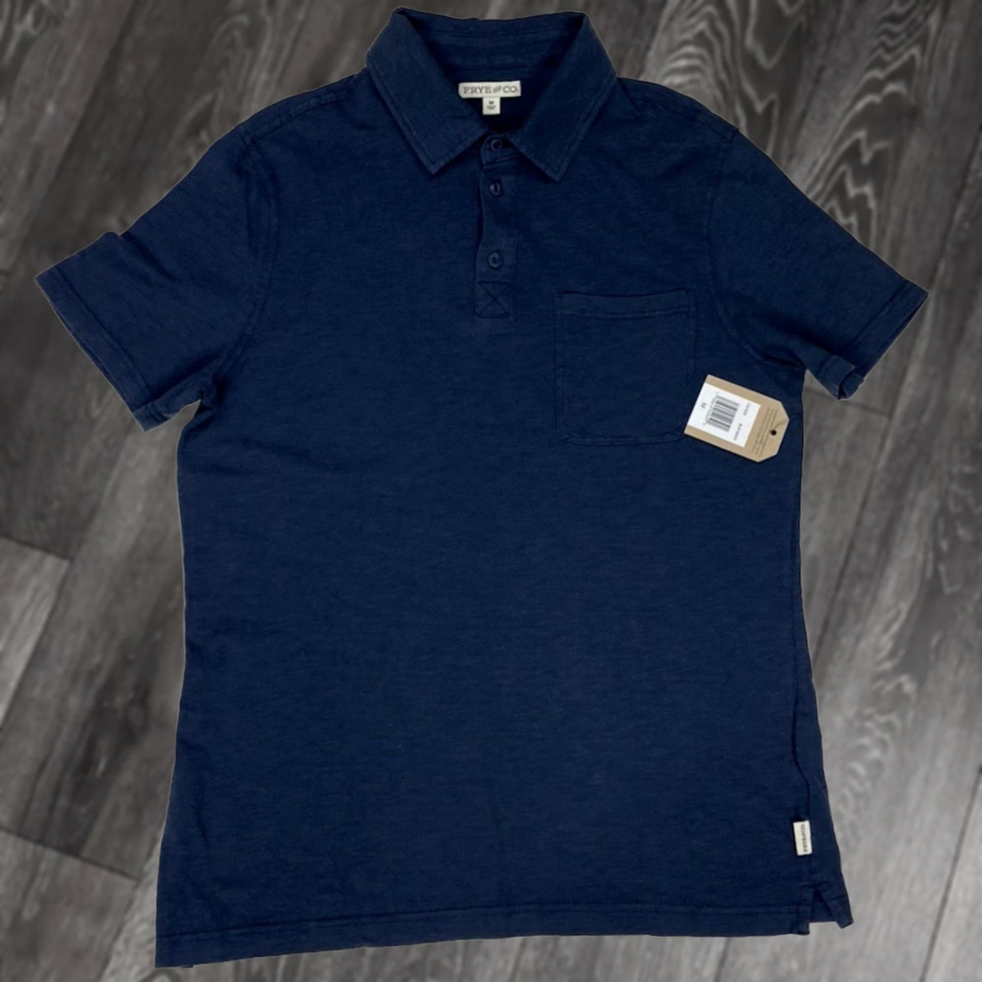 Frye Frye & Co Polo Shirt Men Medium Blue Short Sleeve Pocket Size US M / EU 48-50 / 2 - 1 Thumbnail