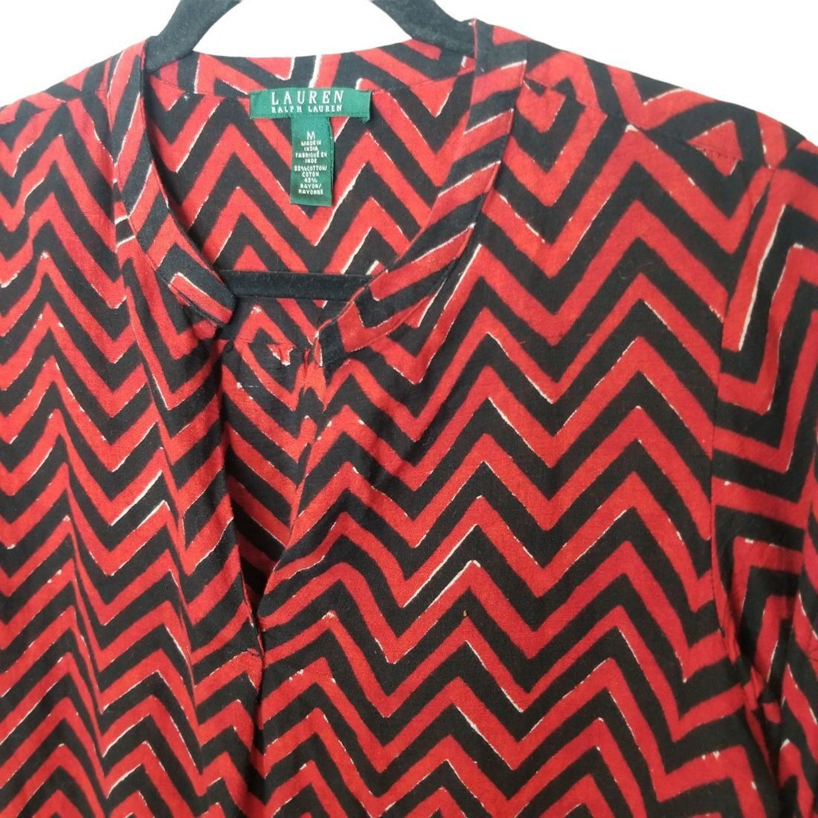 Lauren Ralph Lauren Lauren Ralph Lauren Womens Chevron Tunic Sz M Classic Preppy Size M / US 6-8 / IT 42-44 - 5 Thumbnail