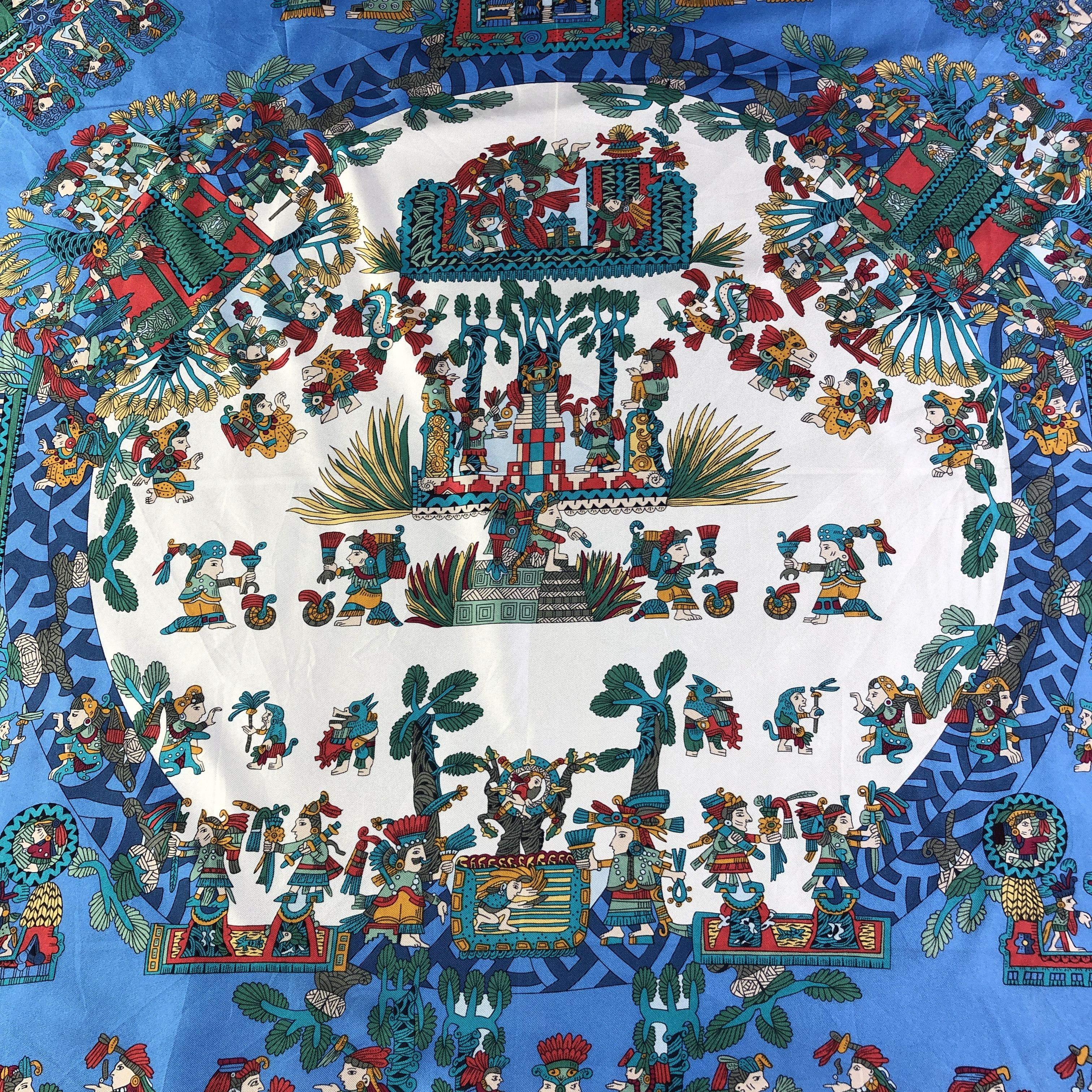 Hermes Hermes Astres et Soleils BY ANNIE FAIVRE Silk Scarf M1134 Size ONE SIZE - 6 Thumbnail