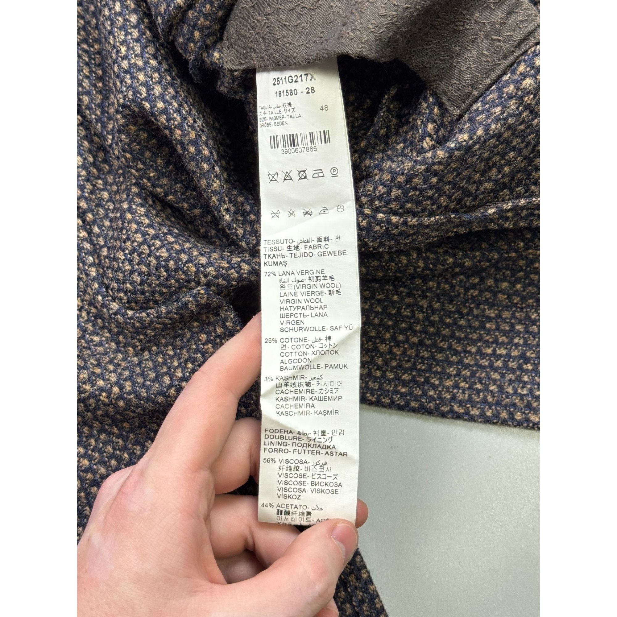Paoloni Paoloni Wool Cotton Cashmere Blend Knitted Blazer (Y1246) Size 40R - 7 Thumbnail