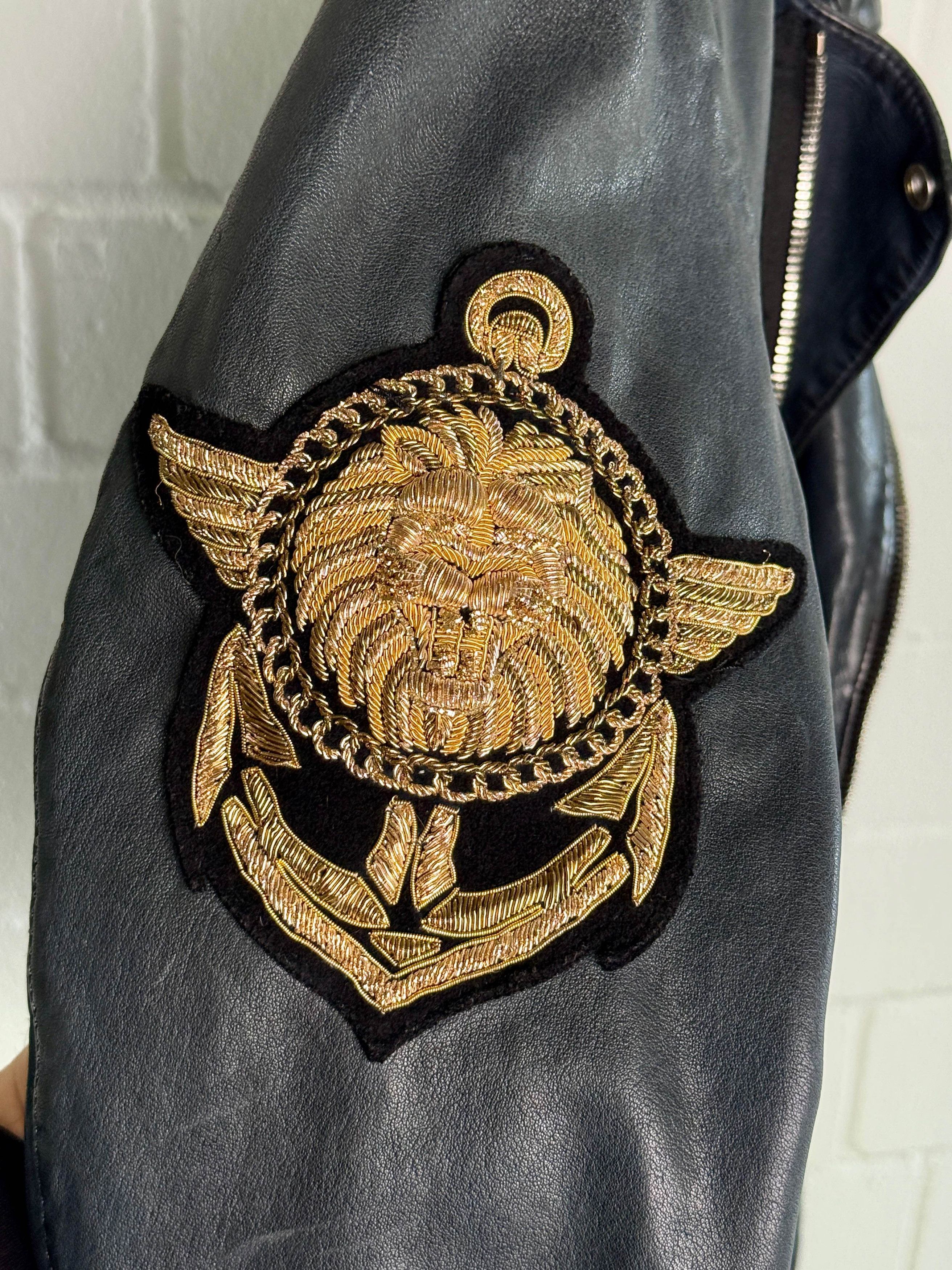 Balmain Balmain SS2014 Embroidered Patch Leather Biker Jacket Size US M / EU 48-50 / 2 - 7 Thumbnail