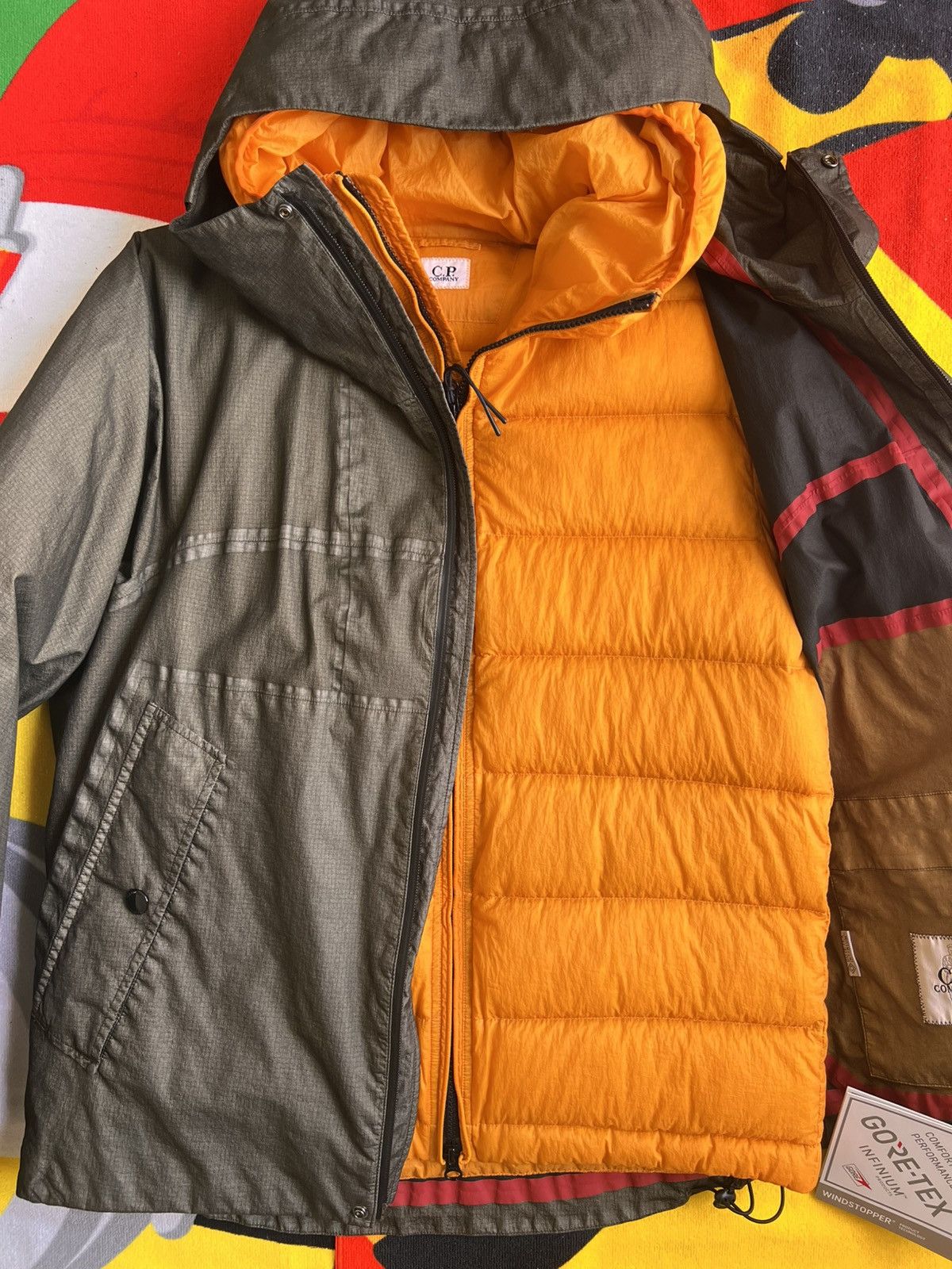 C.P. Company C.P Company GORE-TEX Jacket orange Green Infinium Down Liner Size US S / EU 44-46 / 1 - 8 Thumbnail