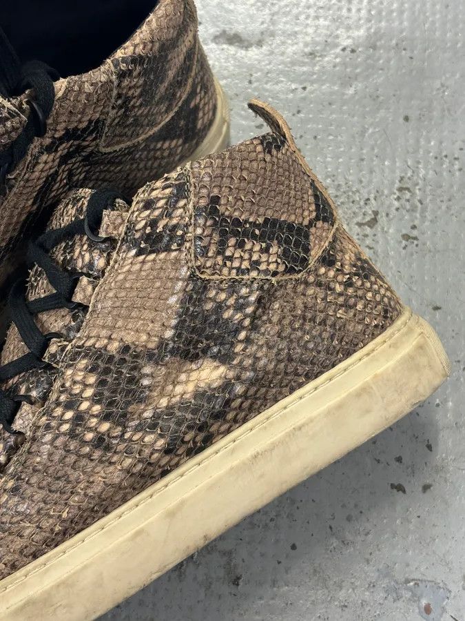 Vintage Balenciaga Arena Beige Python Leather High Sneakers Size US 10 / EU 43 - 10 Thumbnail