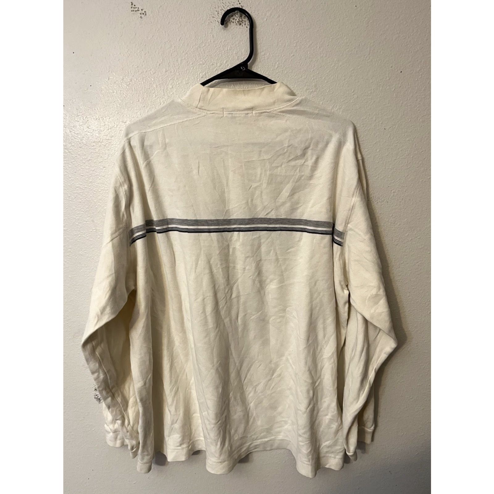 Nautica VTG Nautica Mens Sweatshirt XL White Long Sleeve Mock Neck 100% Cotton Pullover Size US XL / EU 56 / 4 - 2 Thumbnail