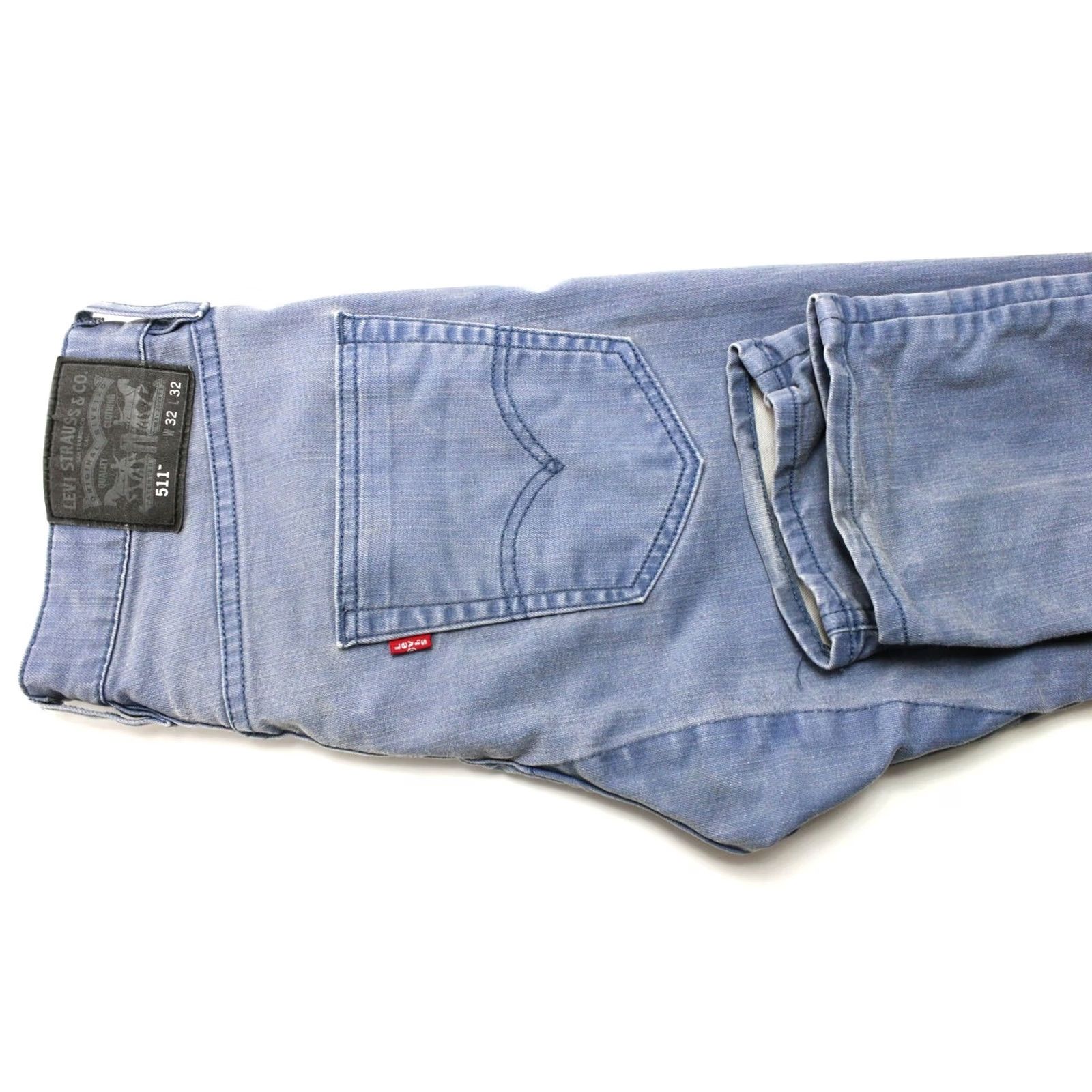 Levi's Levi's 511 Men Jeans W32/L32 Slim Zip Fly Denim Blue Jeans Slim Men W32 L32 Slim Fit Zip Fly Denim Blue Levi's 511 Mens Jeans Size US 32 / EU 48 - 5 Thumbnail
