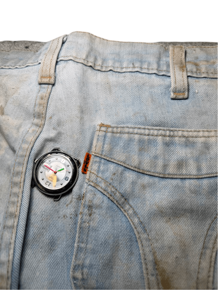 Levi's Vintage Clothing 70s Distressed Thrashed Levi Fresh Produce Orange Tabs Size US 33 - 3 Thumbnail