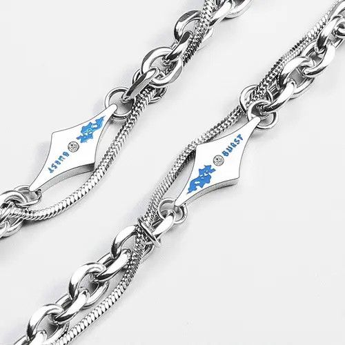 Other Double Layer Titanium Steel Link Chain Bracelet for Men Size ONE SIZE - 2 Thumbnail