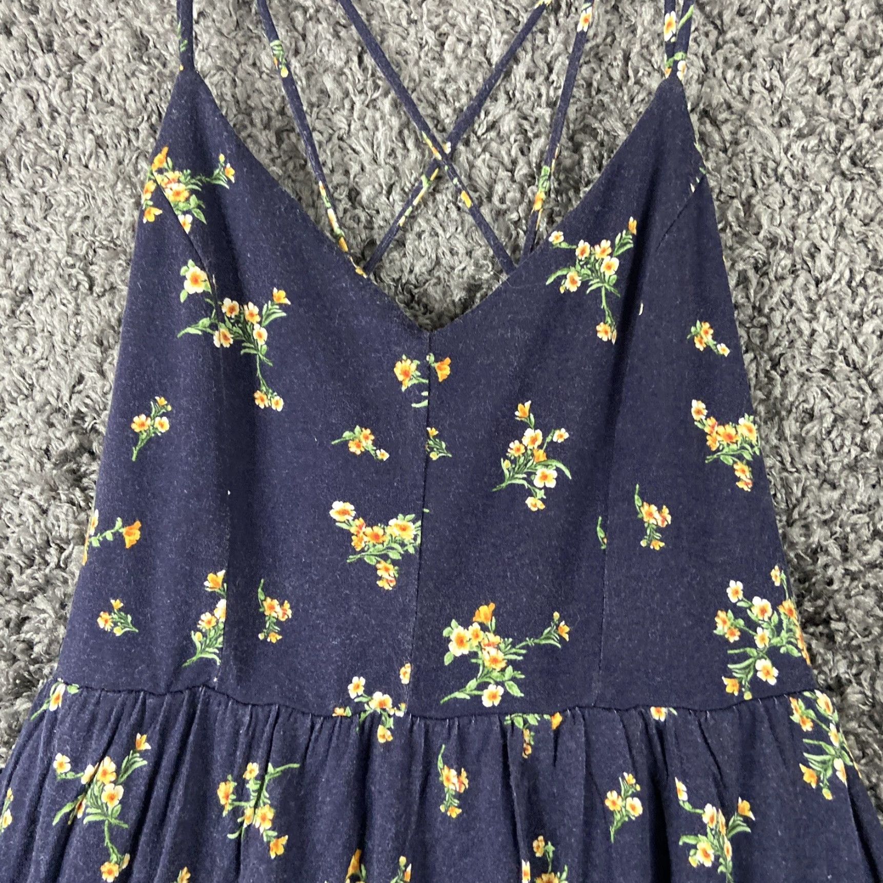 Forever 21 FOREVER 21 Floral Dress Women M Sleeveless Crisscross Fit & Flare Short Dress Multicolor Women’s M Dress Size 32" / US 10 / IT 46 - 4 Thumbnail