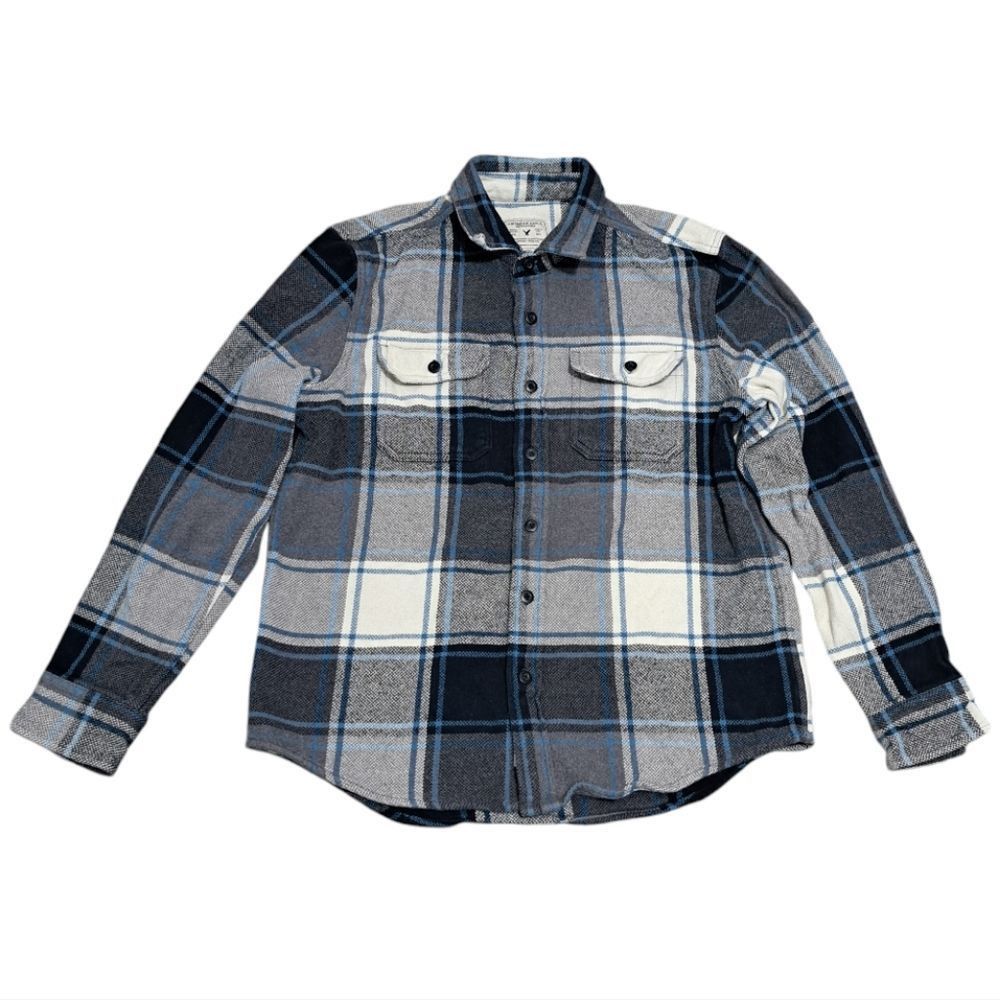 American Eagle Outfitters American Eagle Outfitters Button Front Plaid Shacket Large Size L / US 10 / IT 46 - 3 Thumbnail