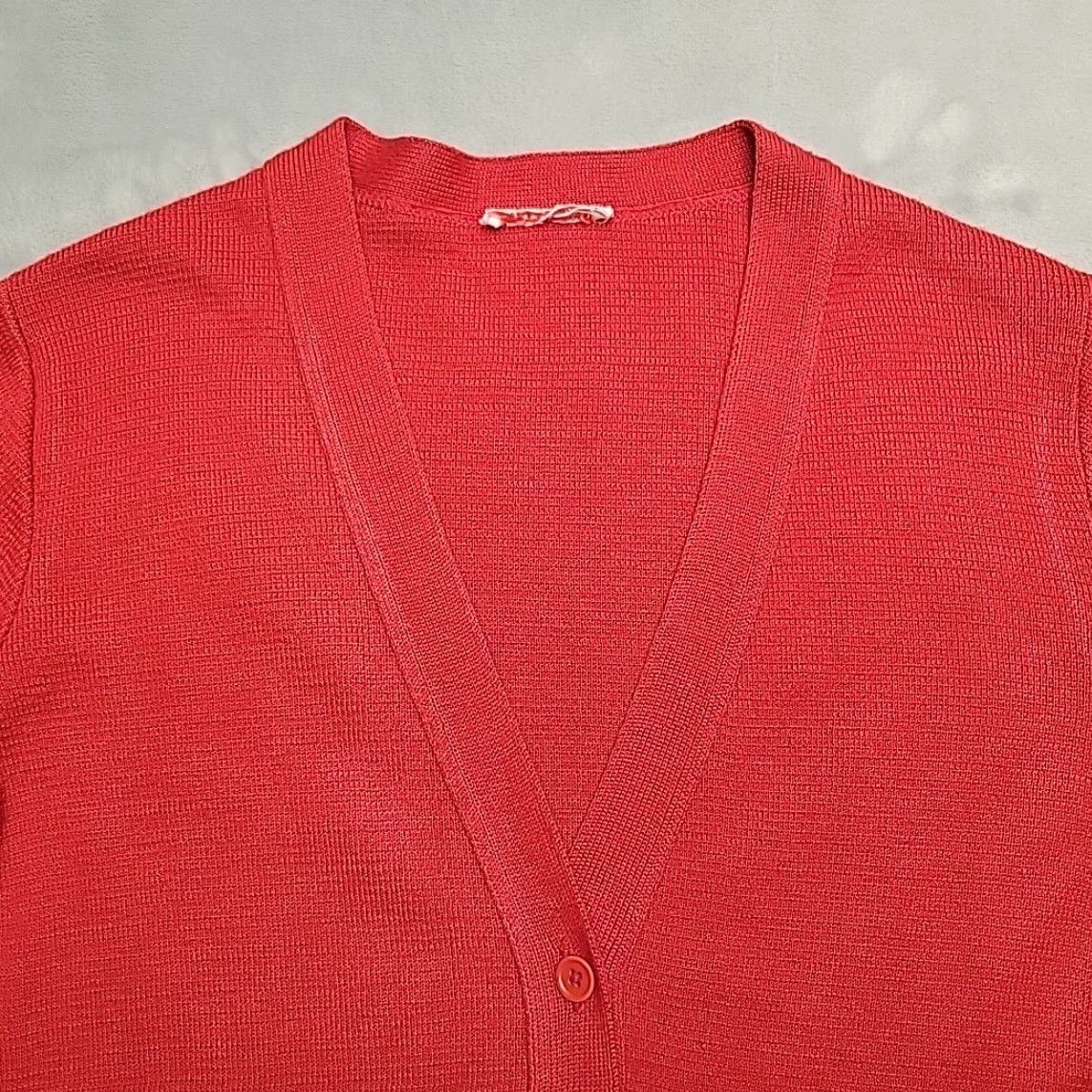 Vintage VTG American Airlines Cardigan Womens Small Red Knit V Neck Retro Stewardess Cardigan Women S Red Knit V Neck Retro Stewardess Size S / US 4 / IT 40 - 3 Thumbnail