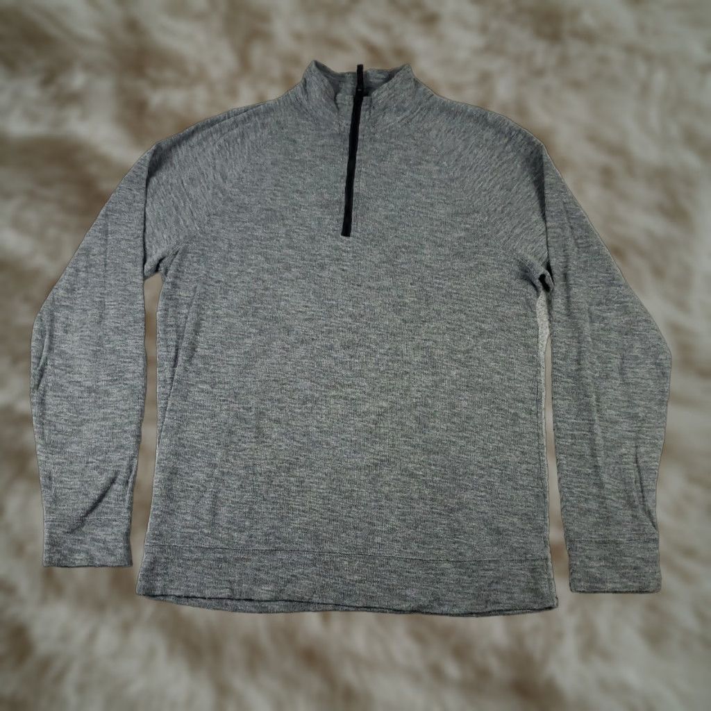 Abercrombie & Fitch Abercrombie & Fitch Sweater Mens Medium Gray 1/4 Zip Pullover Size US M / EU 48-50 / 2 - 1 Thumbnail