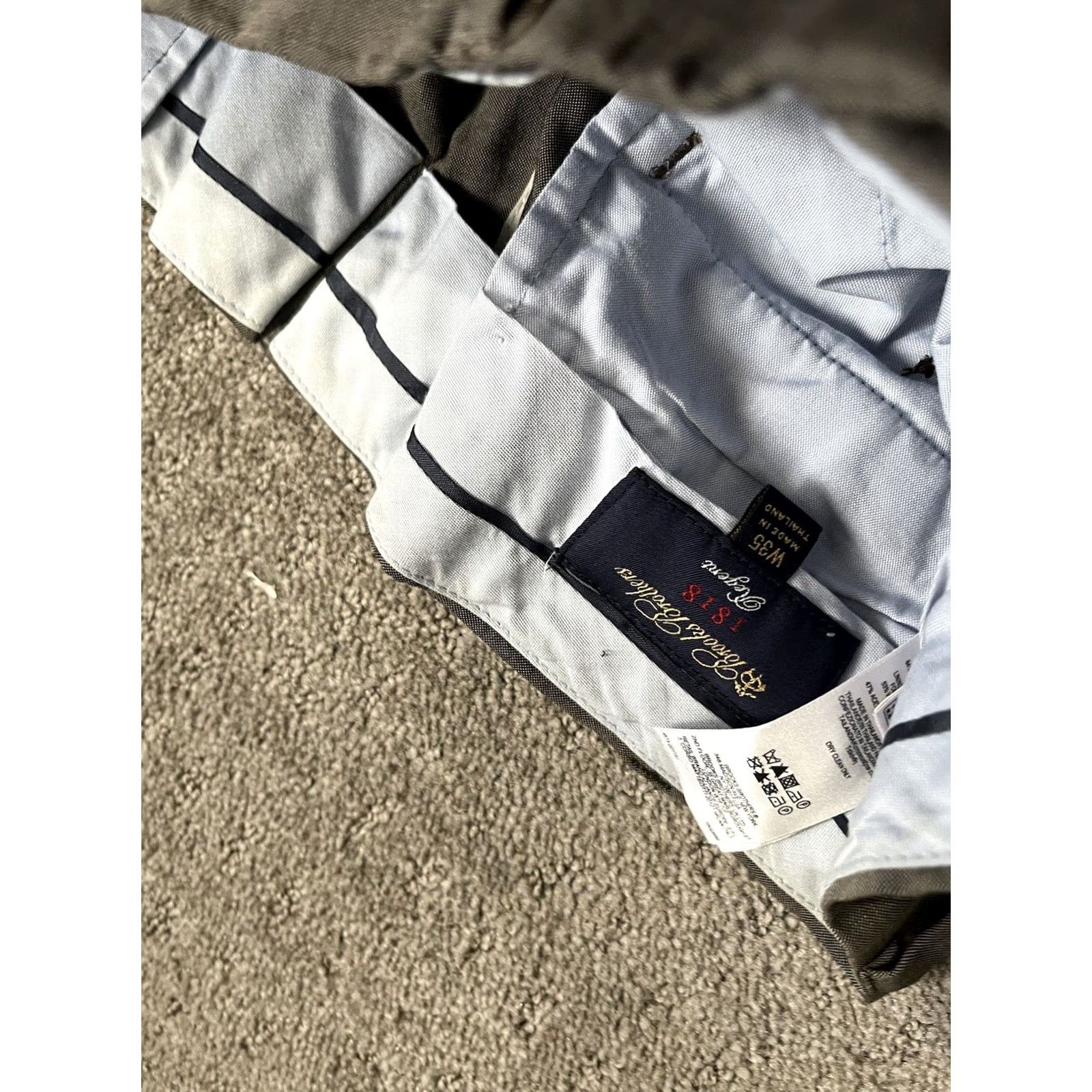 Brooks Brothers Brooks Brothers Regent Fit Gray 100% Wool Trousers Dress Pants Flat Front Zip 35x30 Men Regular Straight Vintage: No Size US 35 - 5 Thumbnail