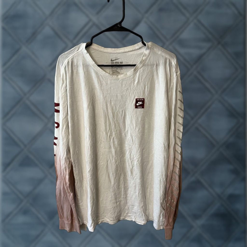 Nike Nike Tee Mens White Worldwide MCMLXXII Long Sleeve Athletic Cut Size XL Size US XL / EU 56 / 4 - 1 Thumbnail