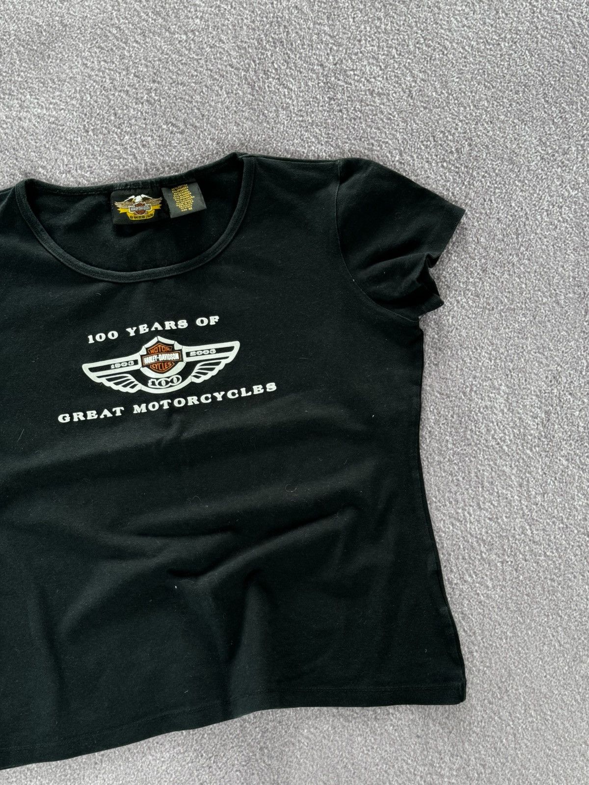 Harley Davidson Vintage Black T-shirt Tee Tank-Top Harley Davidson Sequins Size M / US 6-8 / IT 42-44 - 5 Thumbnail