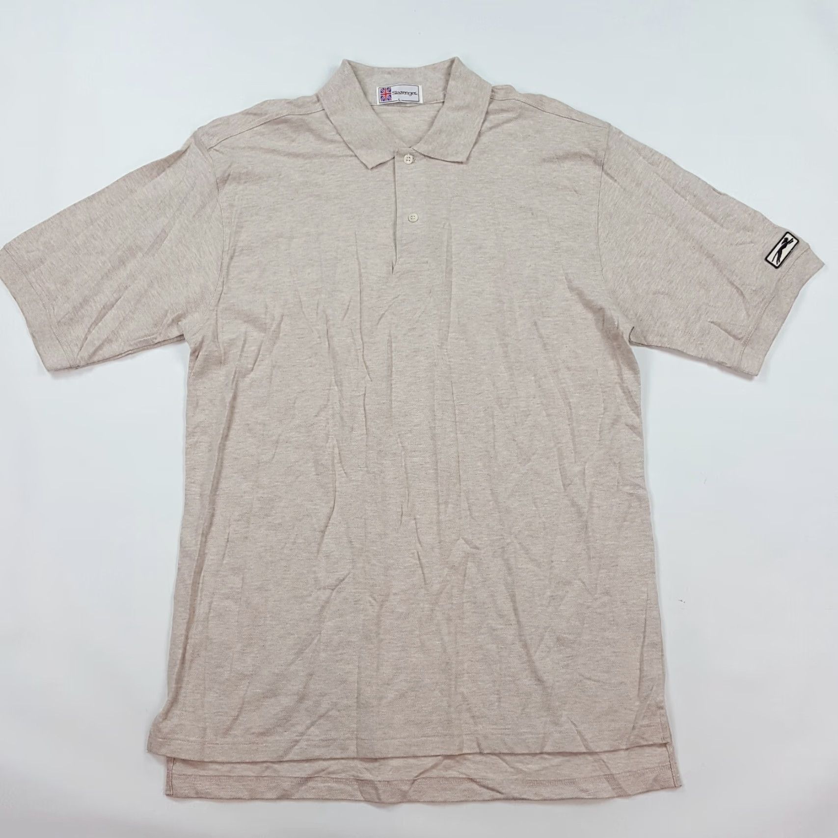 Vintage VINTAGE Slazenger Golf Polo Shirt Mens Large Short Sleeve Gray Cotton Knit 90s Preppy Retro Golf Logo Polo Shirt Size US L / EU 52-54 / 3 - 2 Thumbnail