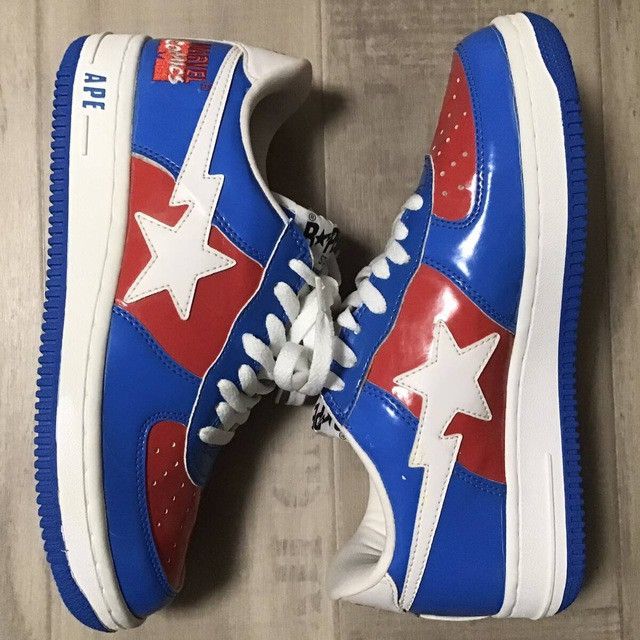 Bape × Marvel Comics × Nigo 2005 Marvel Comics Patent Leather BAPE STA Sneakers NIGO APE Size US 8.5 / EU 41-42 - 3 Thumbnail