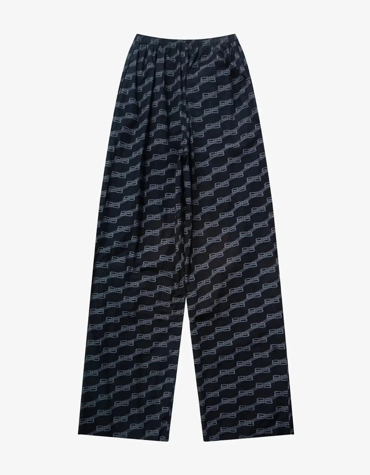 Balenciaga o1mt1gz0924 B Monogram Pyjama Pants in Black/Grey Size US 28 / EU 44 - 2 Thumbnail