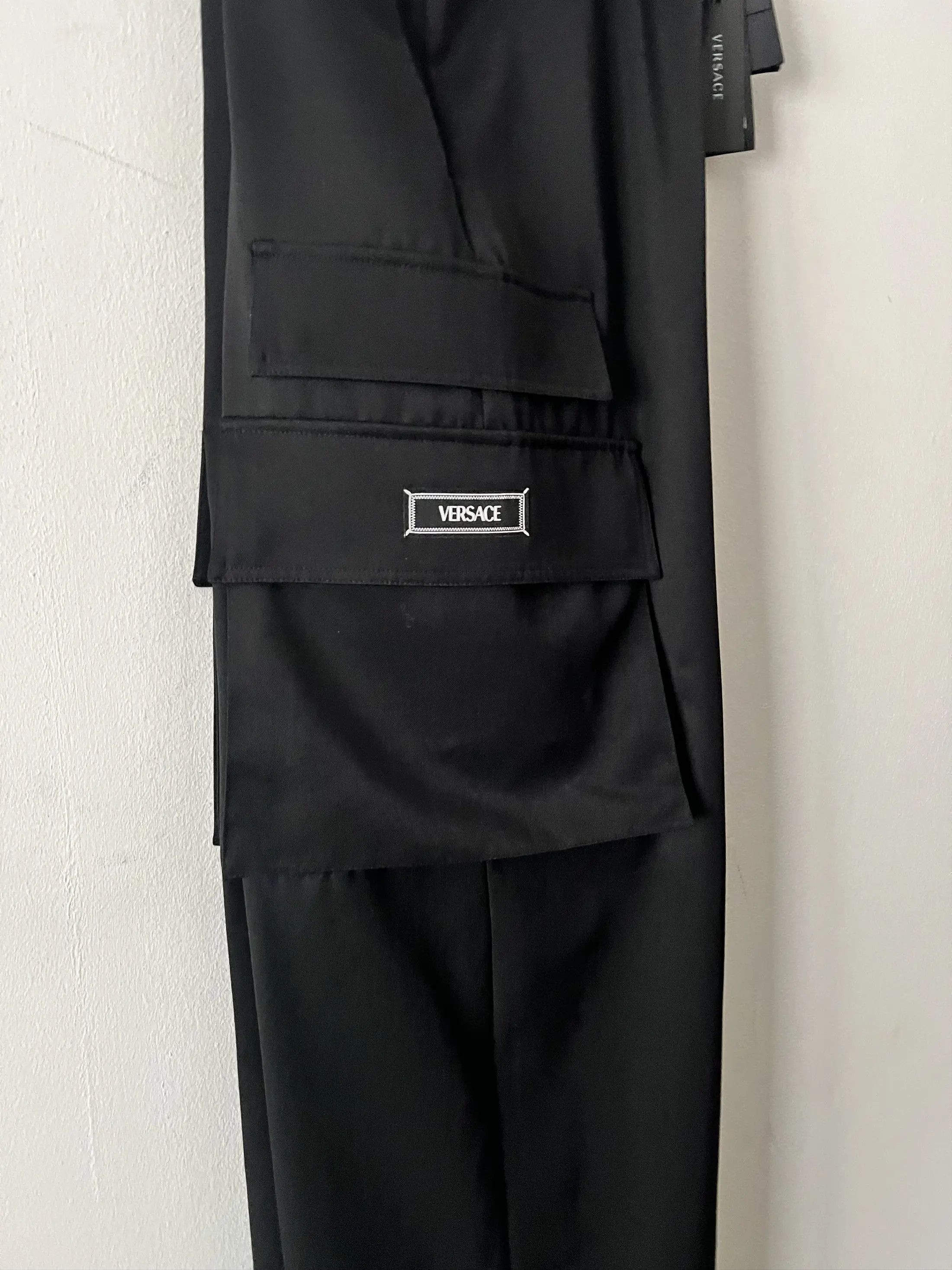 Versace Virgin Wool Cargo Pants Palazzo Design Size 26" / US 2 / IT 38 - 15 Thumbnail