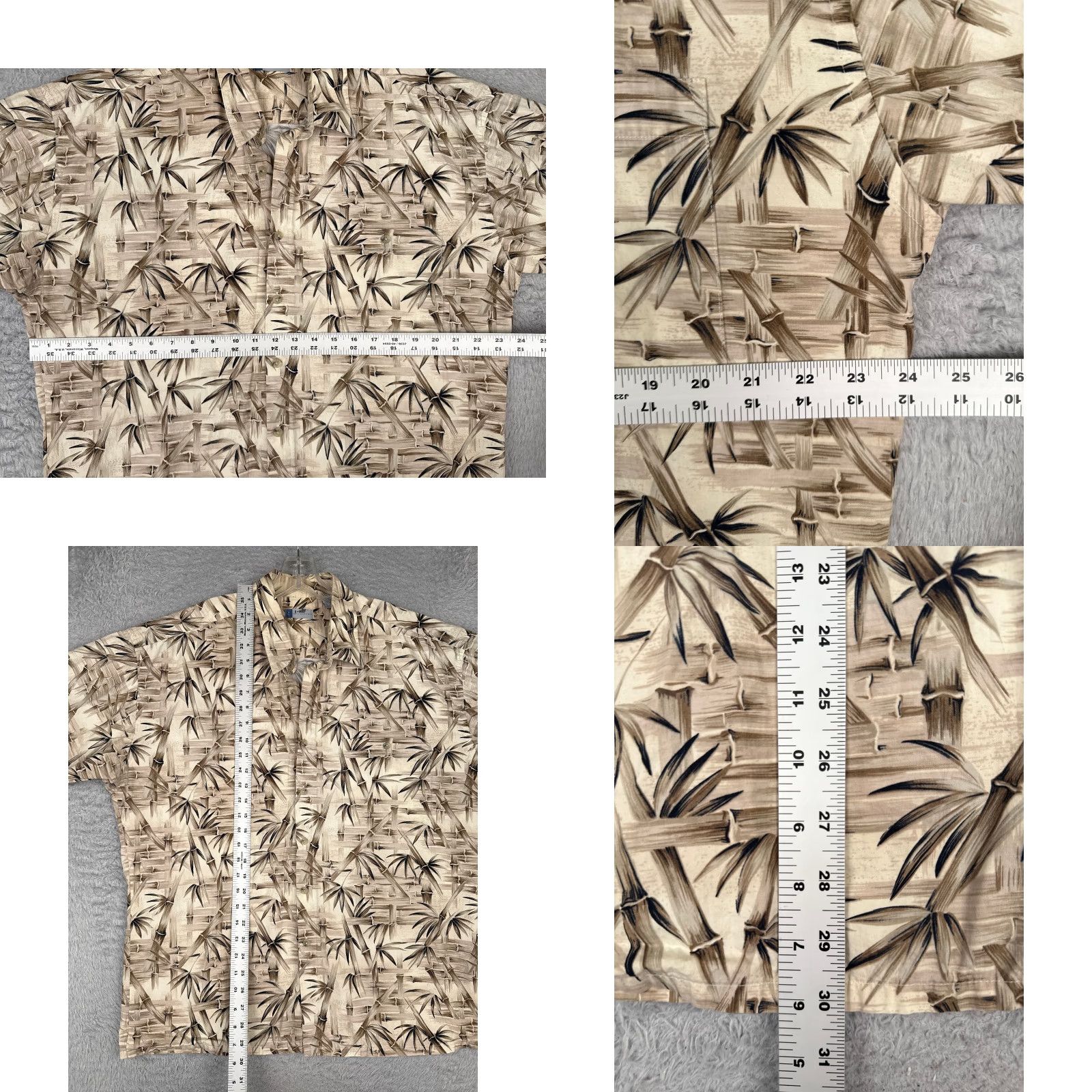 Vintage Half Moon Bay Shirt Mens 2XL Beige Floral Button Up Hawaiian Cotton Short Sleeve Button-Up Size US XXL / EU 58 / 5 - 8 Thumbnail