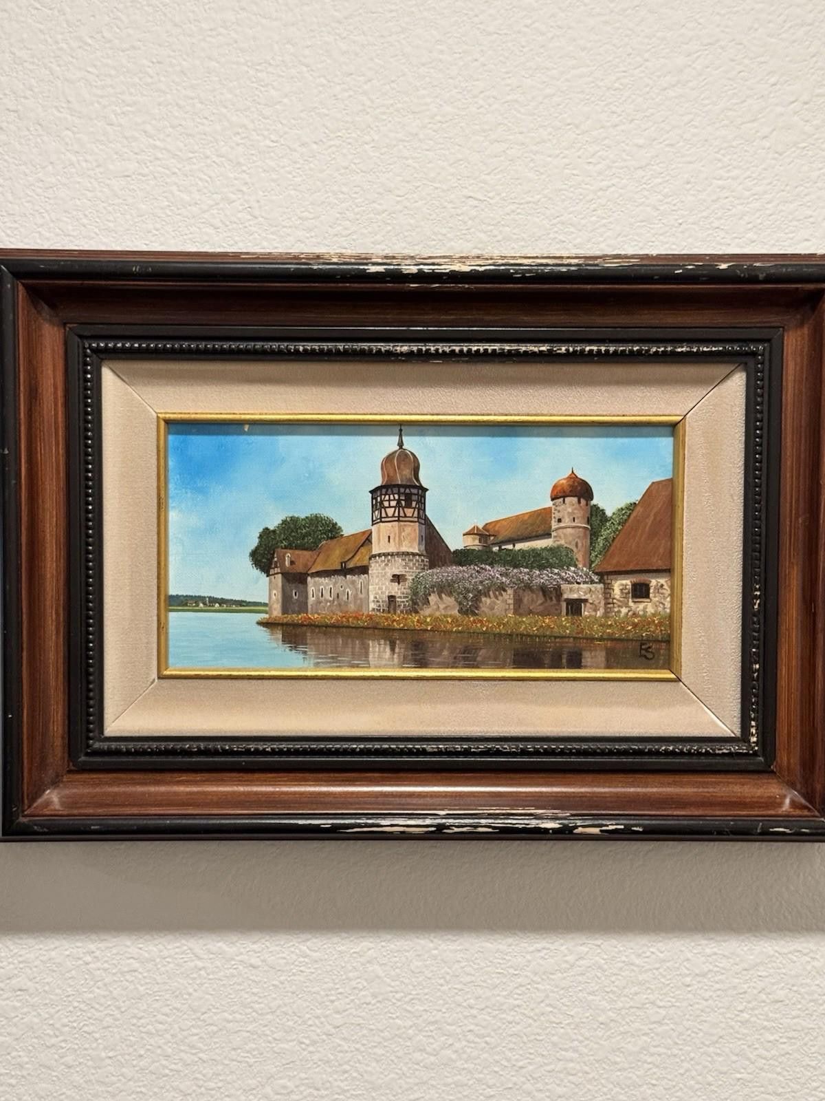 Designer Eugene Schmidt Original Bavaria Germany Landscape Oil COA Size ONE SIZE - 2 Thumbnail