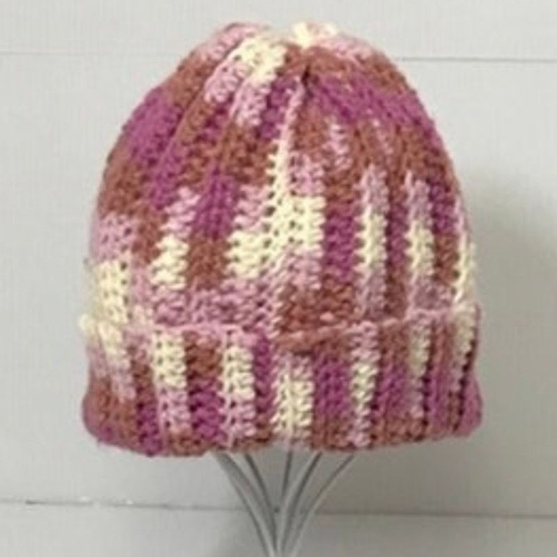 Handmade NWT Handmade Crocheted Textured Beanie & Scarf 54” Size ONE SIZE - 2 Thumbnail
