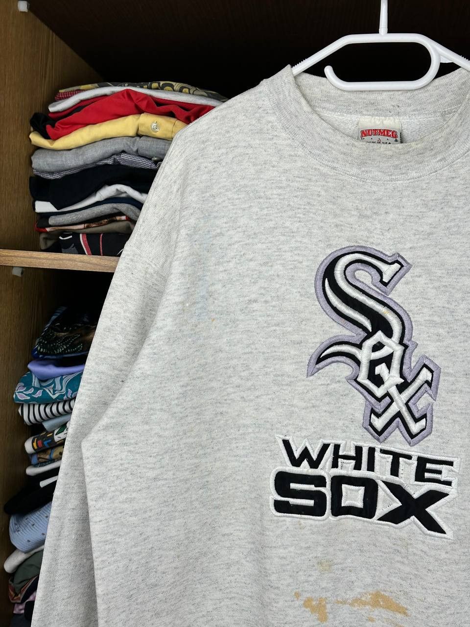 MLB Vintage Chicago White Sox 90s Nutmeg Mills Sweatshirt Size US M / EU 48-50 / 2 - 2 Thumbnail