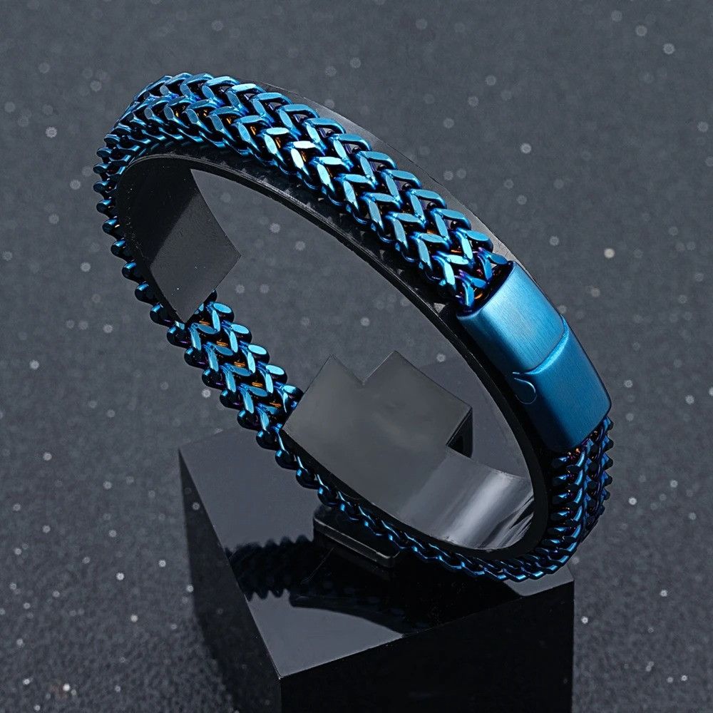 Other 8MM Curb Chain Link Bracelet Stainless Bangles Gift For Him Size ONE SIZE - 5 Thumbnail