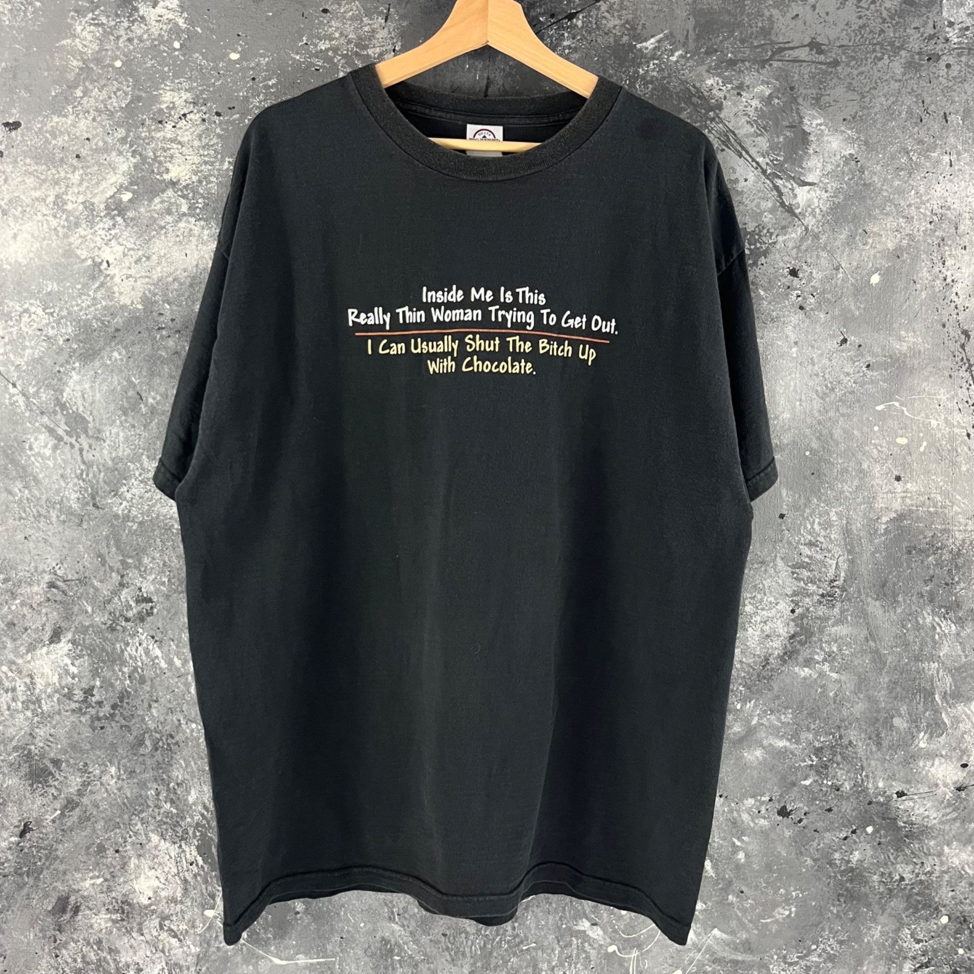 Vintage Vintage Y2K Humor script shirt Size US XL / EU 56 / 4 - 1 Thumbnail