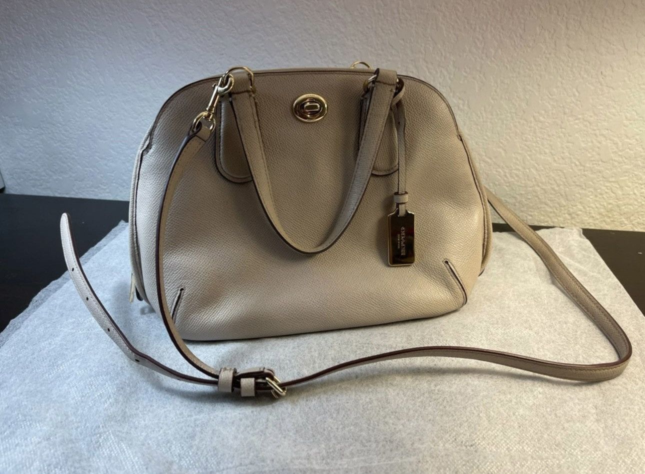 Coach Coach Beige Leather Street Prince Satchel Bag Size ONE SIZE - 3 Thumbnail