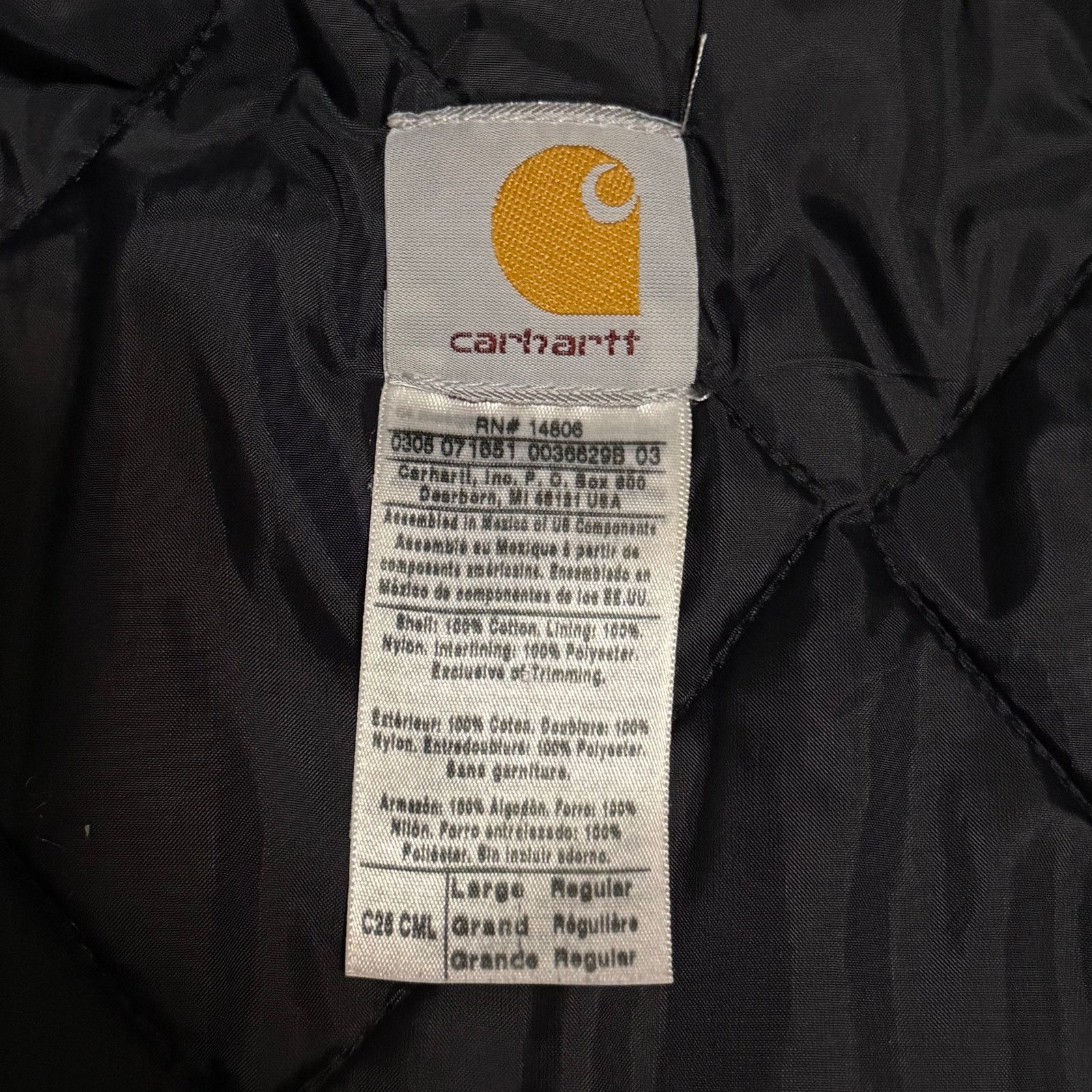 Carhartt Vintage Carhartt Quilted Canvas Jacket Large C26 CML Tan Size US L / EU 52-54 / 3 - 5 Thumbnail