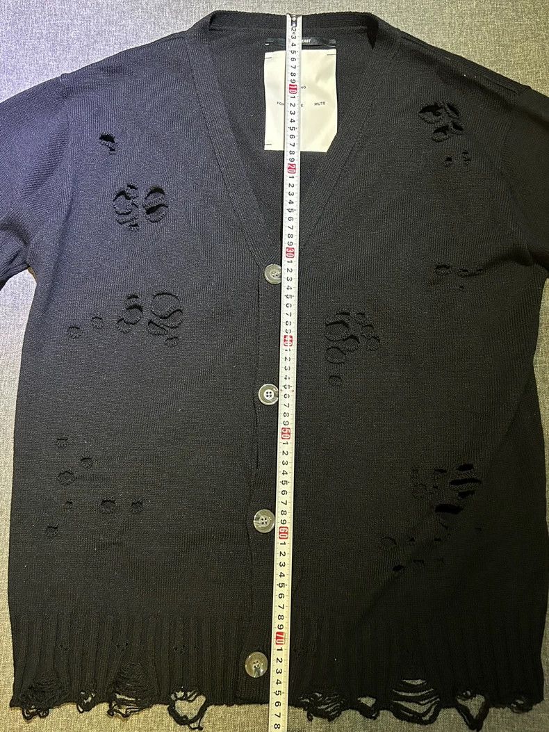 Song For The Mute Song For The Mute size 2 holey black wool cardigan Size US M / EU 48-50 / 2 - 4 Thumbnail