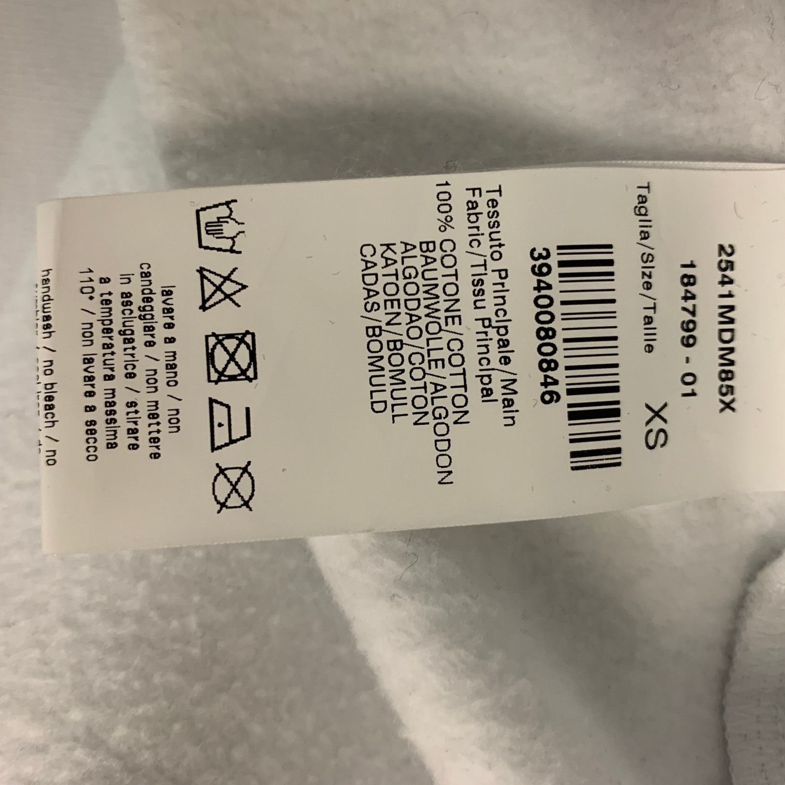 MSGM MSGM Size XS White Cotton Rhinestones Crew-Neck Pullover Size XS / US 0-2 / IT 36-38 - 6 Thumbnail