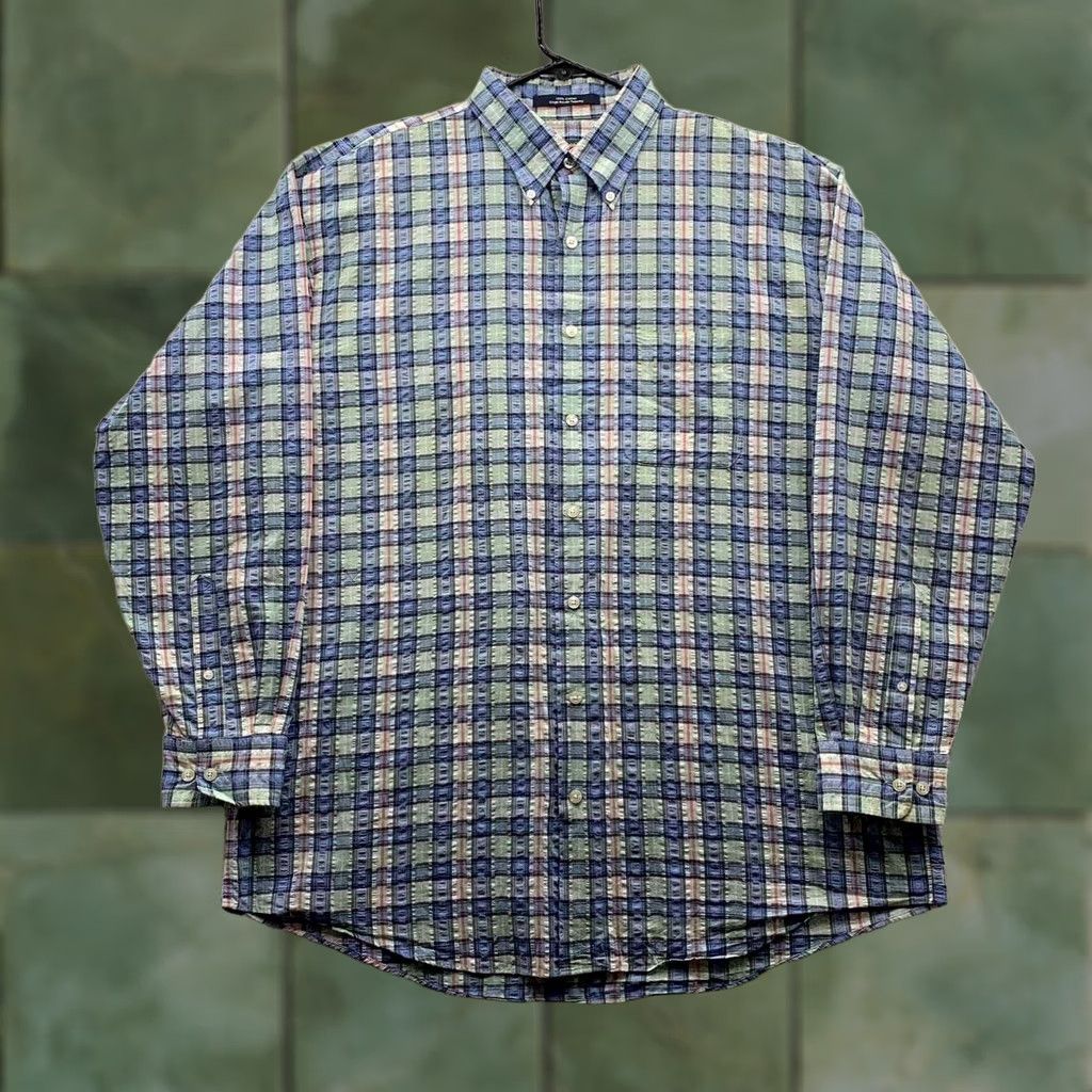 Vintage VINTAGE Samuel Smith Shirt Mens L Plaid Preppy Aiken SC Tailor Size US L / EU 52-54 / 3 - 1 Thumbnail