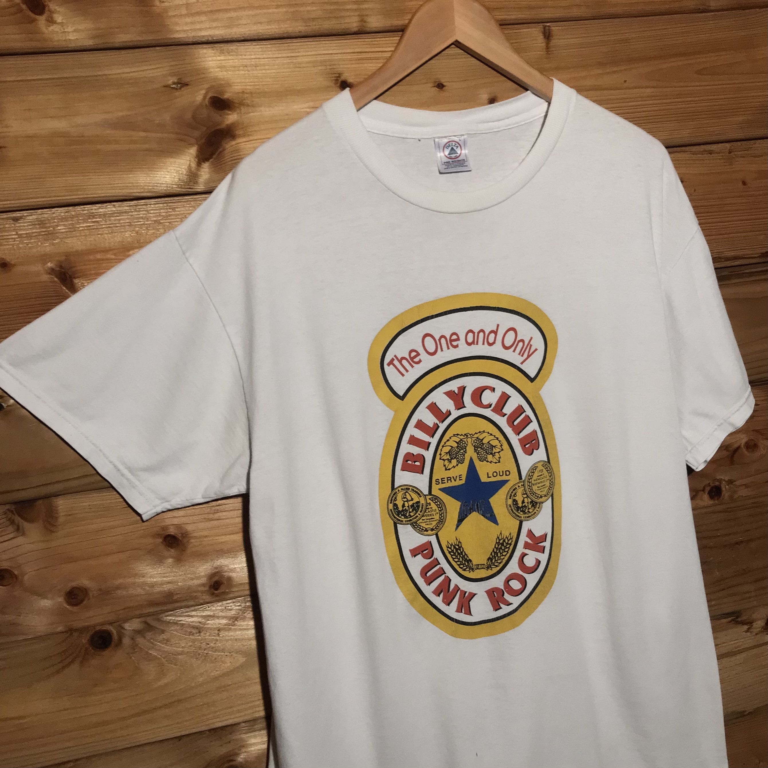Band Tees 1998 Billyclub Serve Loud Album Promo White Band T Shirt Size US L / EU 52-54 / 3 - 5 Thumbnail