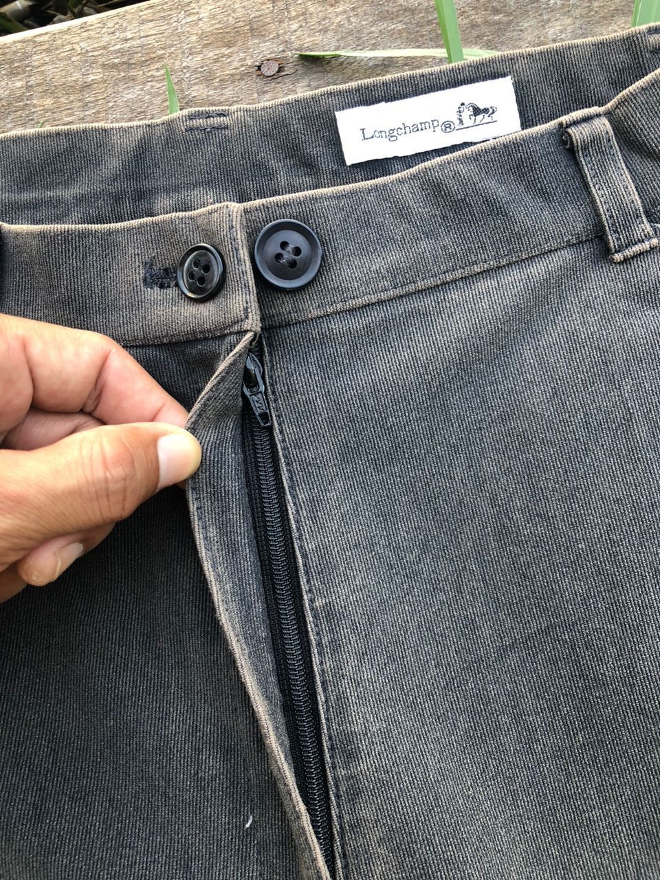 Longchamp Longchamp Grey Corduroy Trousers Pants Size 26" / US 2 / IT 38 - 8 Thumbnail
