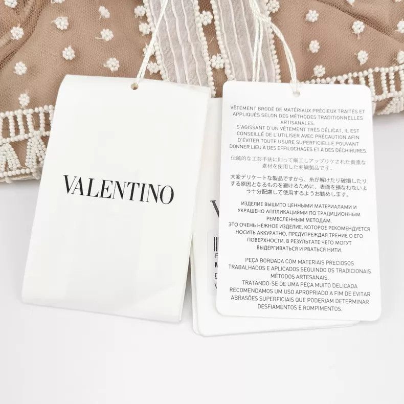 Valentino Valentino Embroidered studded bead round neck short sleeve Size S / US 4 / IT 40 - 4 Thumbnail