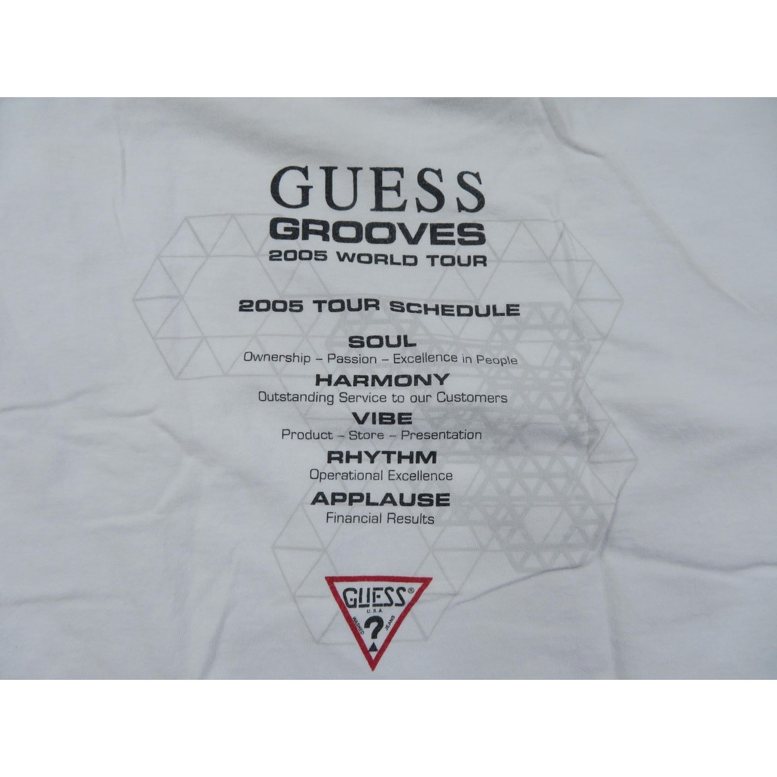 Guess Guess Grooves 2005 Tour T-shirt, Double Sided, White Sz L Size US L / EU 52-54 / 3 - 4 Thumbnail