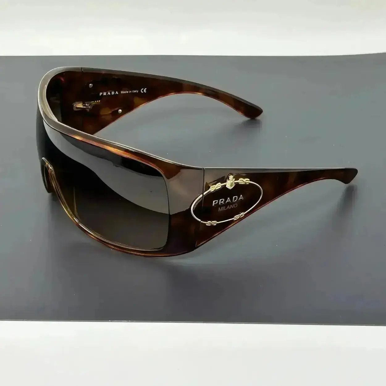 Prada PRADA Sunglasses Wrap Shield Mask Symbole Sport Red Tab Size ONE SIZE - 2 Thumbnail