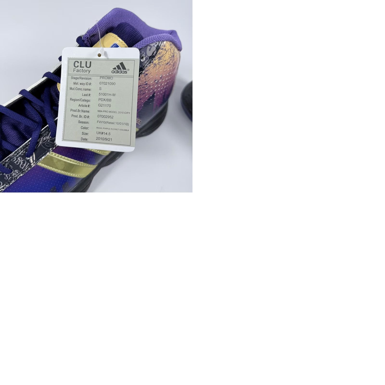 Adidas Adidas Sneakers Men Purple/Gold NBA Pro Model 2010 City Pack Basketball - 15 Size US 15 / EU 48 - 9 Thumbnail