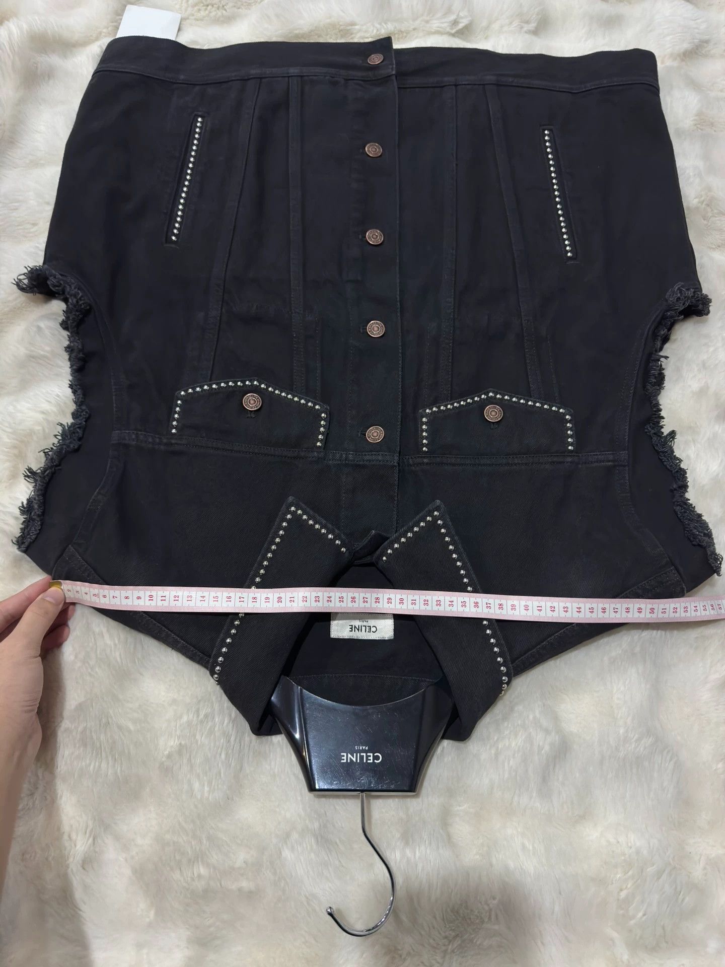 Celine Celine new catwalk style riveted heavy-duty denim vest, Size US M / EU 48-50 / 2 - 5 Thumbnail