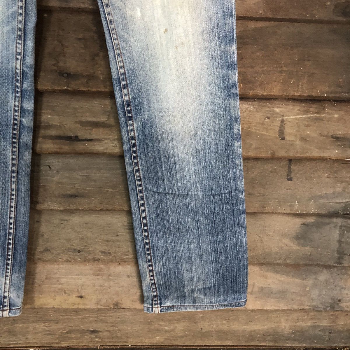Japanese Brand Monsieur Nicole Blue Distressed Denim Pants #7330 Size 32" / US 10 / IT 46 - 10 Thumbnail